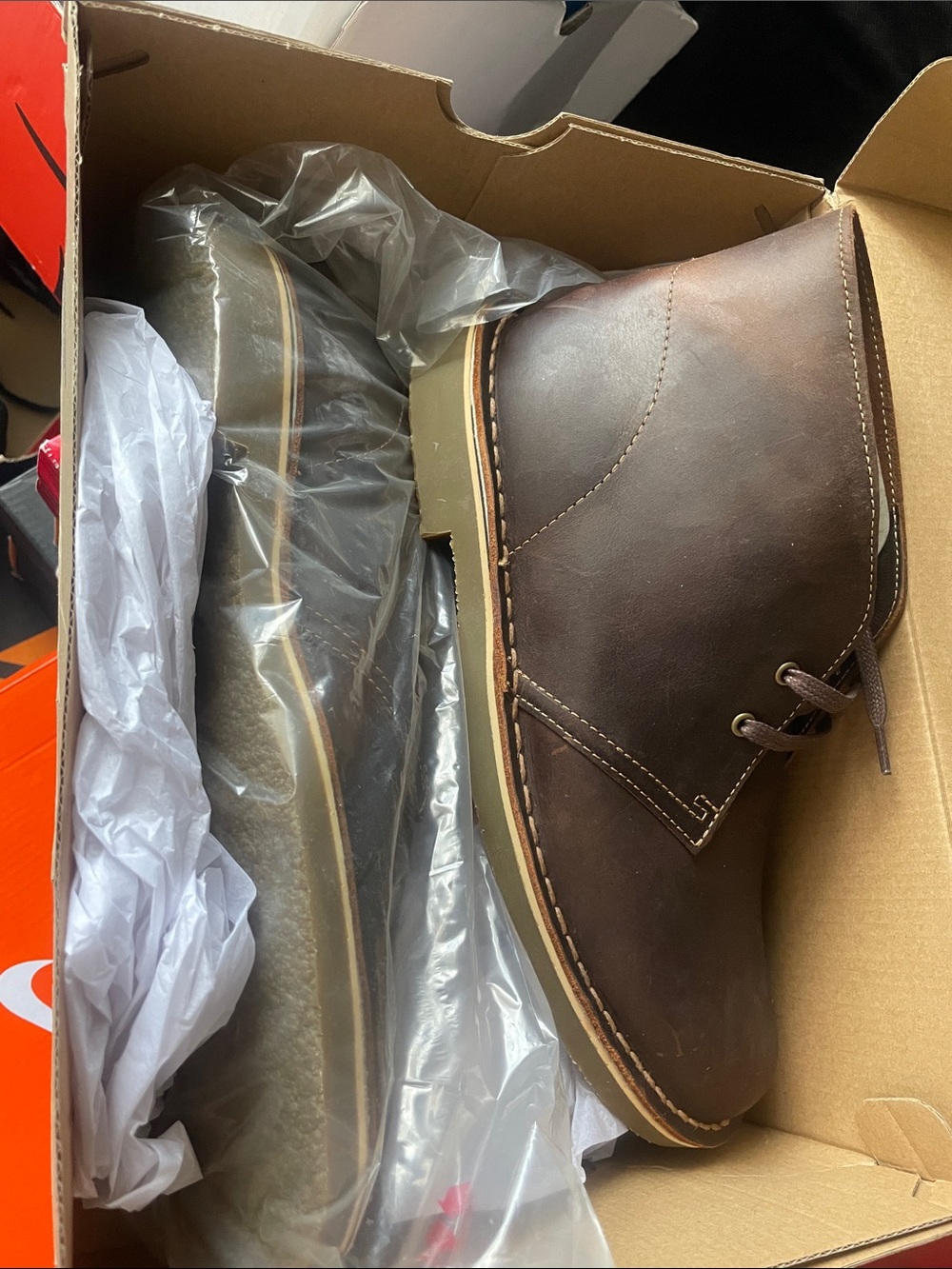 Clarks Brown Leather Men's Chukka Boots